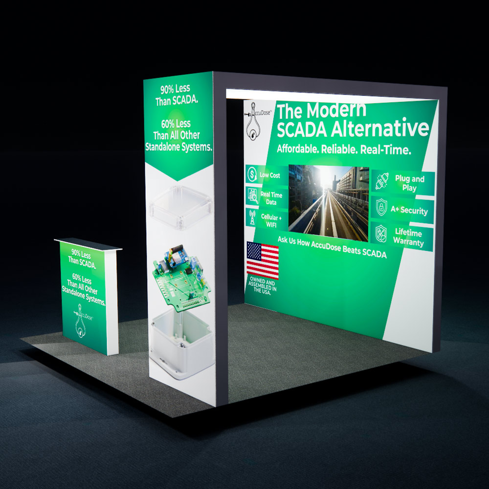 10 x 10 Trade Show Displays With Interactive Touchscreen TV ...